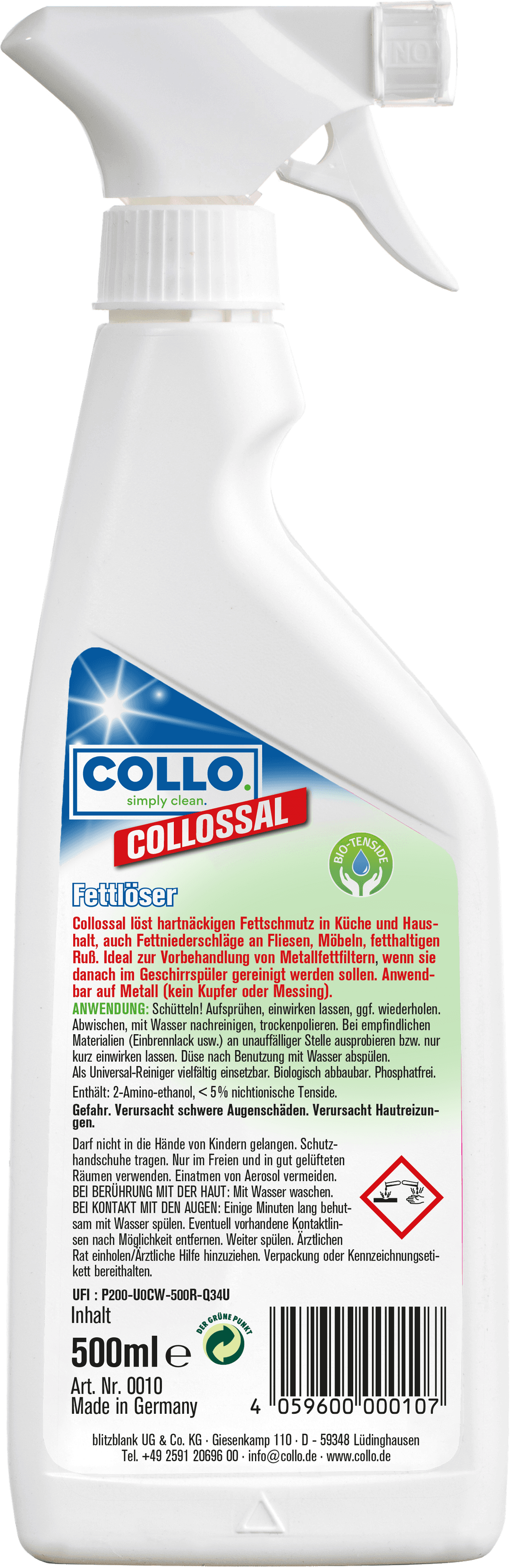 ПРЕПАРАТ ОБЕЗМАСЛИТЕЛ COLLO COLLOSSAL 
