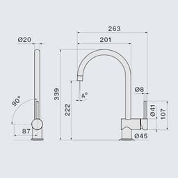 СМЕСИТЕЛ FALMEC EASY ROUND хром - мостра thumbnail 2